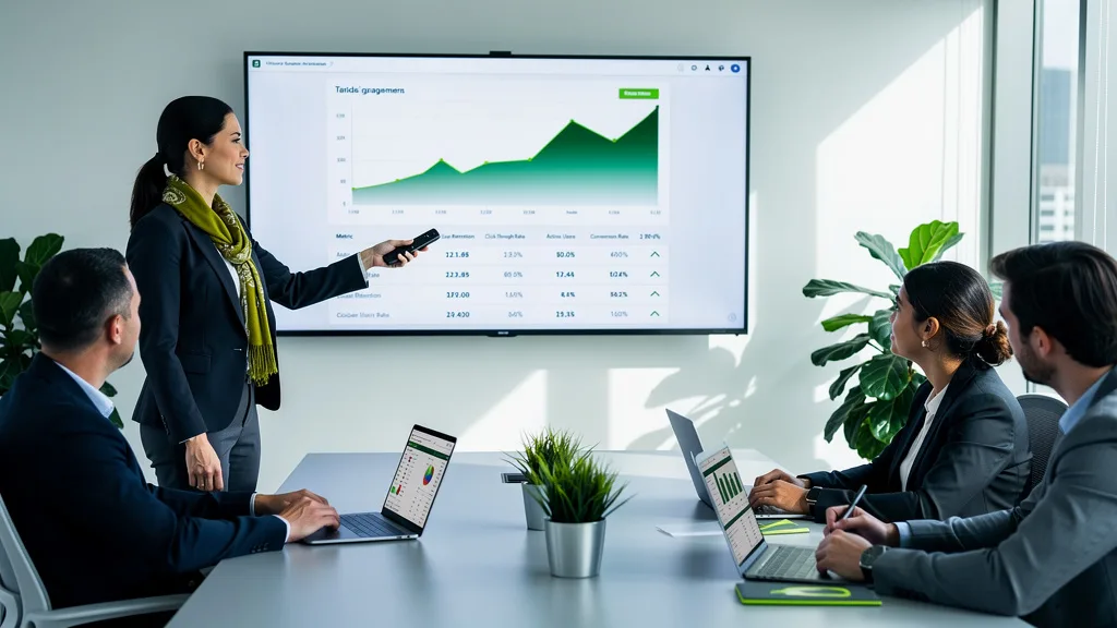A team reviewing a data-driven report created for a SaaS link building campaign.