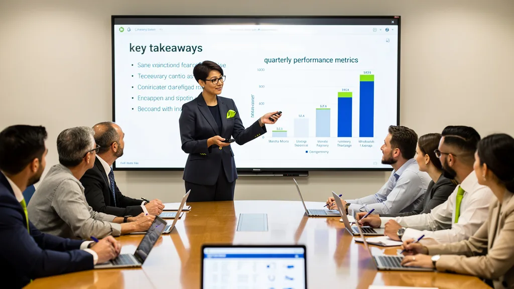 A team reviewing key takeaways from a successful marketing campaign presentation.