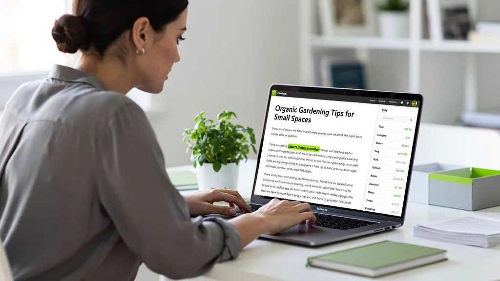 Content writer creating a topically relevant article for a PBN to ensure link quality.