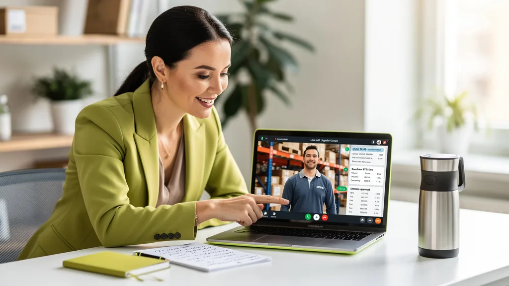 Click to manage / replace image A business owner collaborating with a supplier to secure a backlink for their ecommerce store.