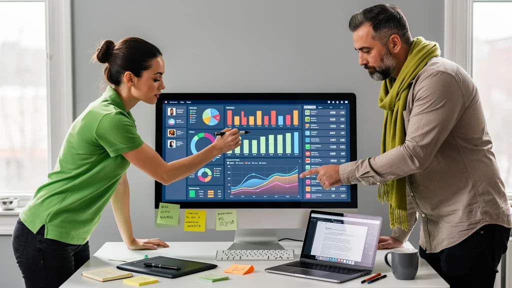 A team of creatives working together on a data-rich infographic designed to attract backlinks.