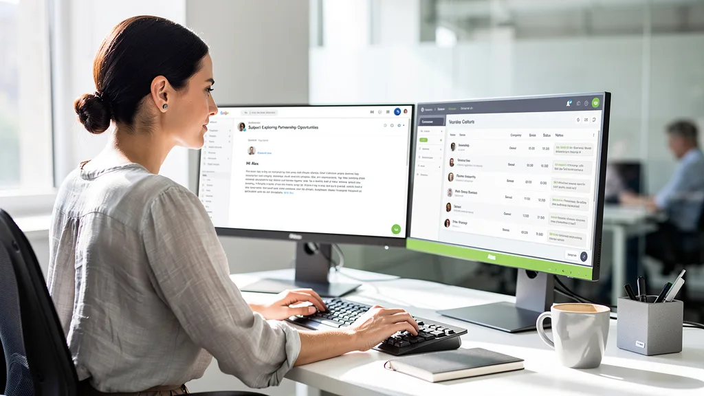An outreach specialist personalizing an email as part of a link building campaign.