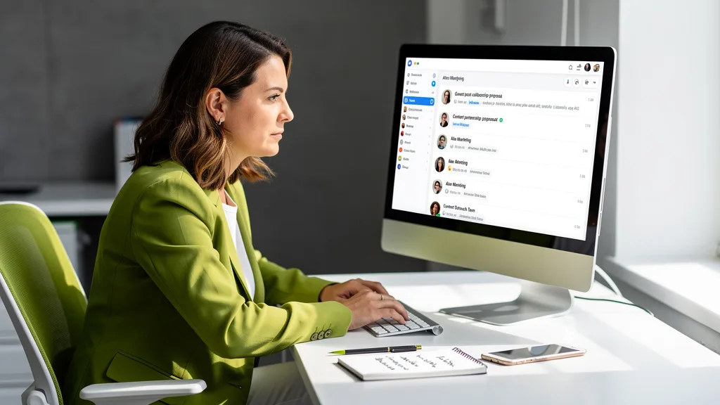 A link builder negotiating the terms of a guest post placement via email.