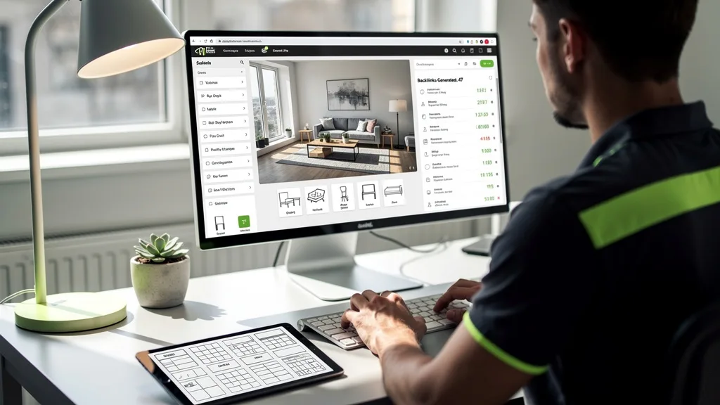 Click to manage / replace image A digital tool, such as a room planner, being created as a link-worthy asset for an ecommerce website.