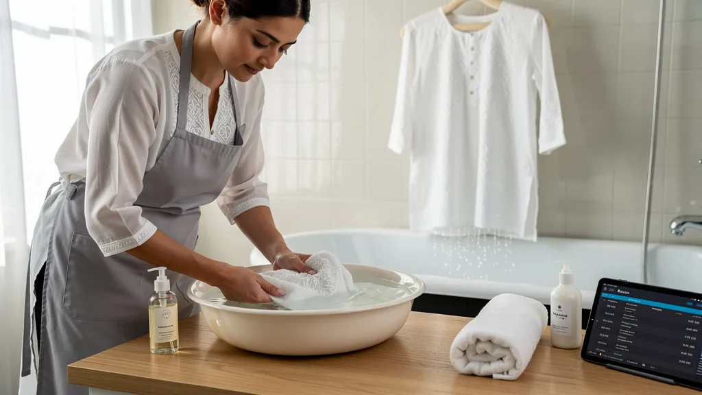 Click to manage / replace image Step 1: How to Wash Chikankari Garments Correctly