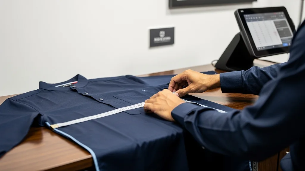 Click to manage / replace image A person measures a kurta