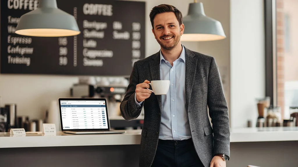 Click to manage / replace image A man looking confident in a smart casual outfit featuring an Oxford shirt and a blazer.