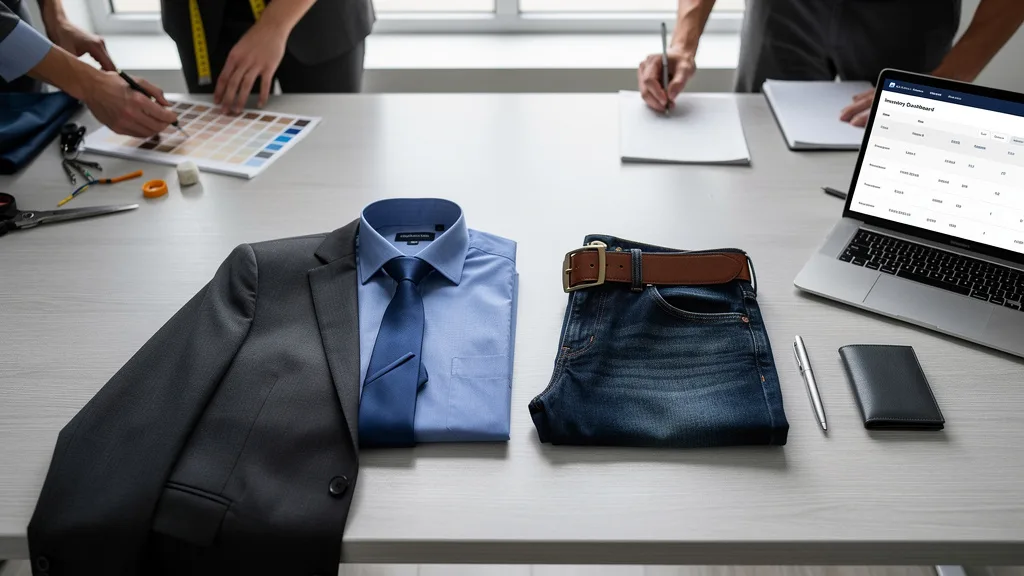 Click to manage / replace image A versatile blue premium shirt shown styled for both a formal and a casual outfit.