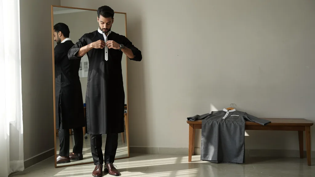 Click to manage / replace image Step 2: Mastering Pathani Kurta Pajama Styles