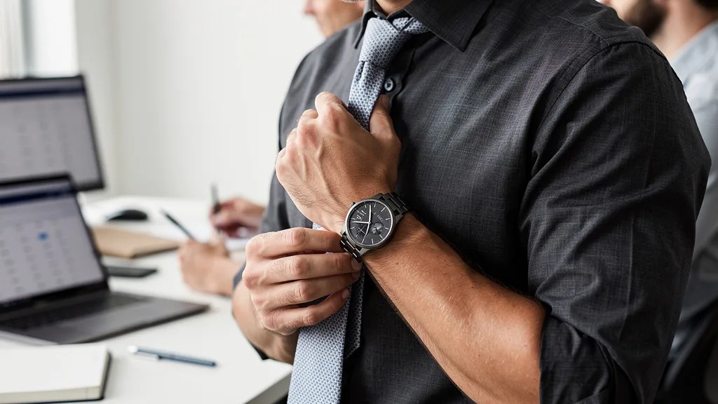 Click to manage / replace image A classic watch on a man
