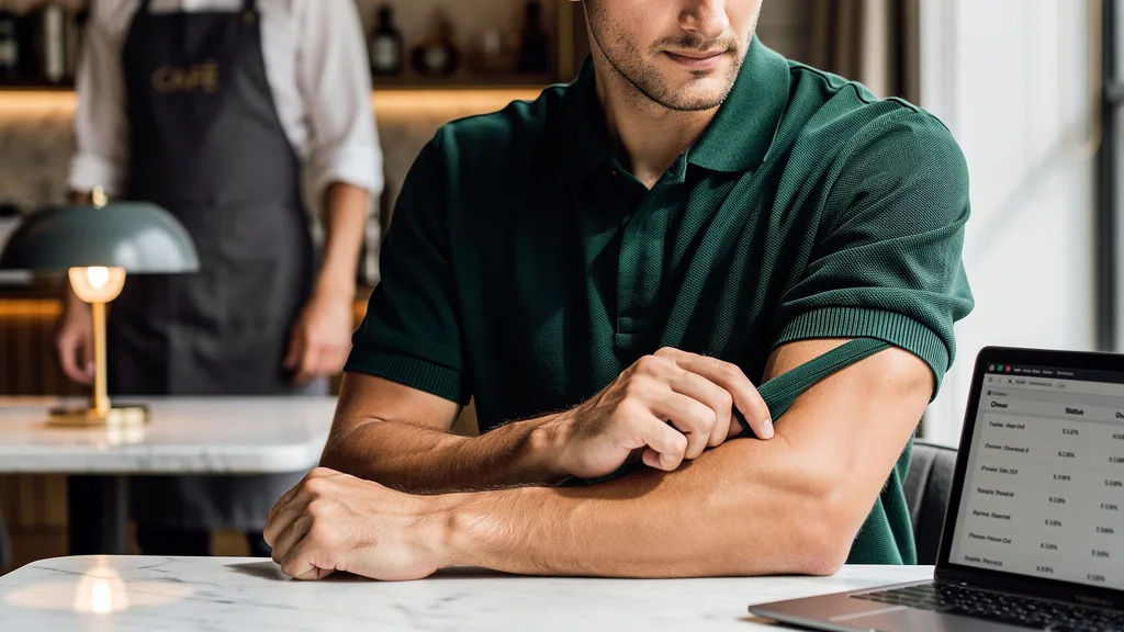 Premium Shirt - A close-up of a high-quality polo shirt showcasing its fabric and collar.