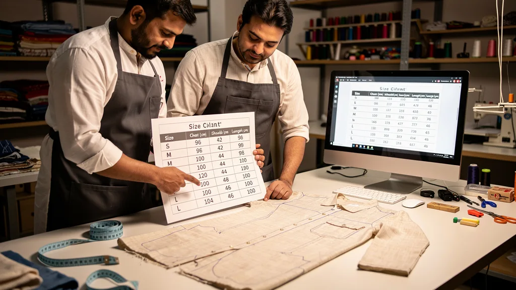 Click to manage / replace image Understanding Kurta Size Charts and Points of Measurement