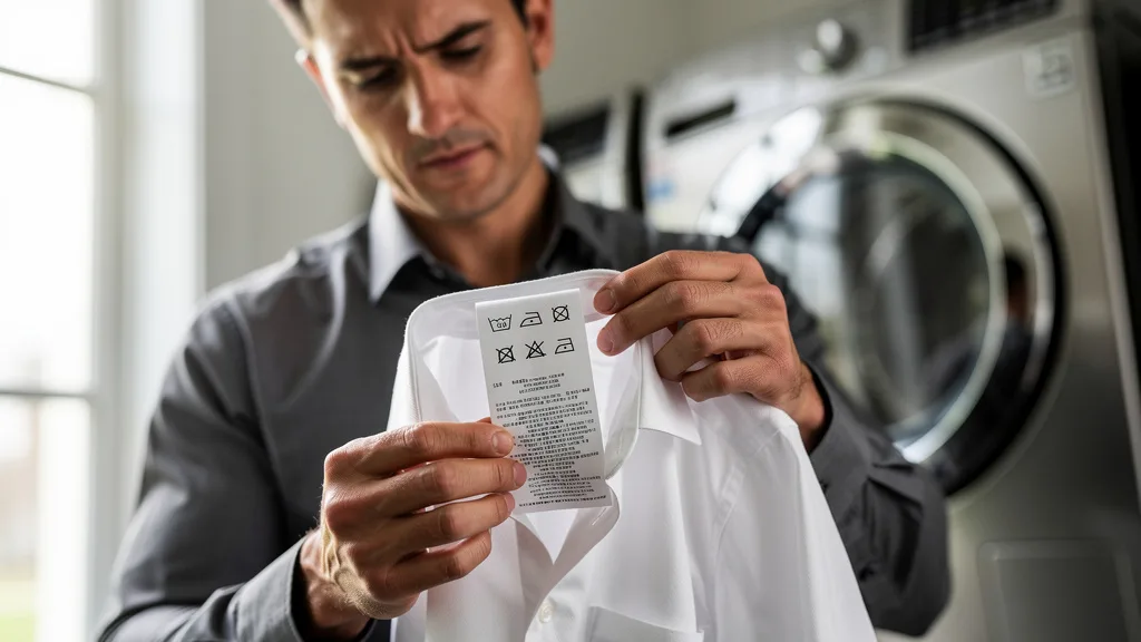 Top Tools - Checking the care label is crucial for maintaining your premium shirt size and fit.