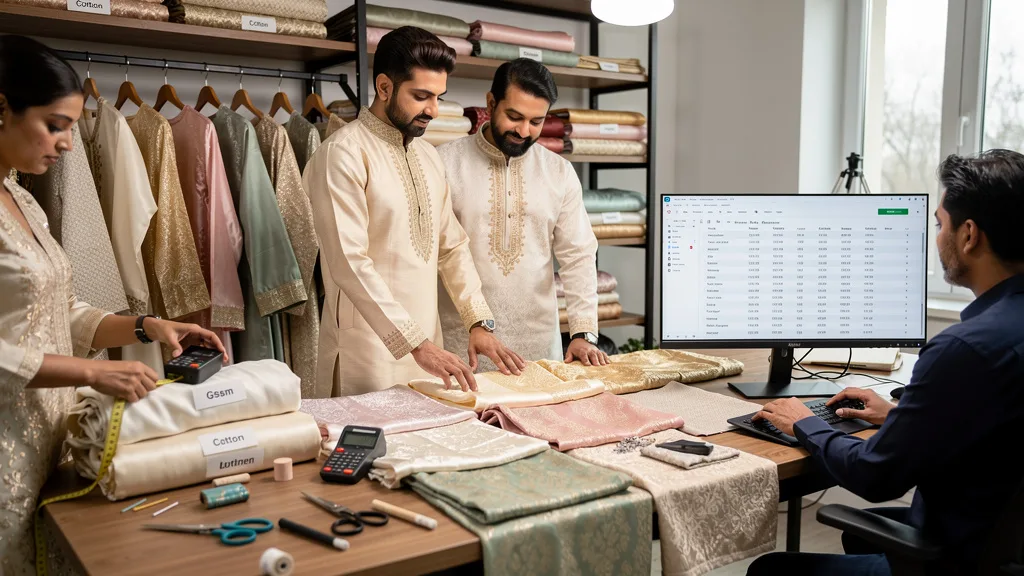Click to manage / replace image Final Tips for Choosing the Right Wedding Kurta Fabric