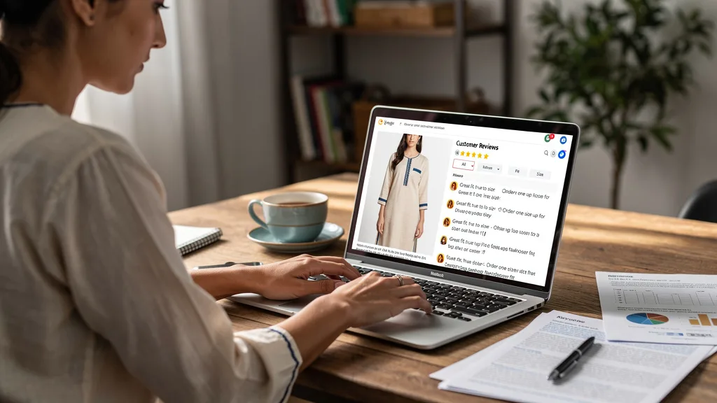 Click to manage / replace image Kurta Size - Reading customer reviews for kurta sizing tips