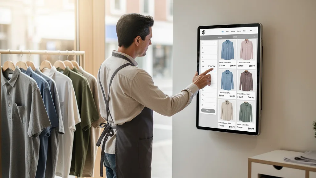 Using website filters to shop for XXXXL shirts online.