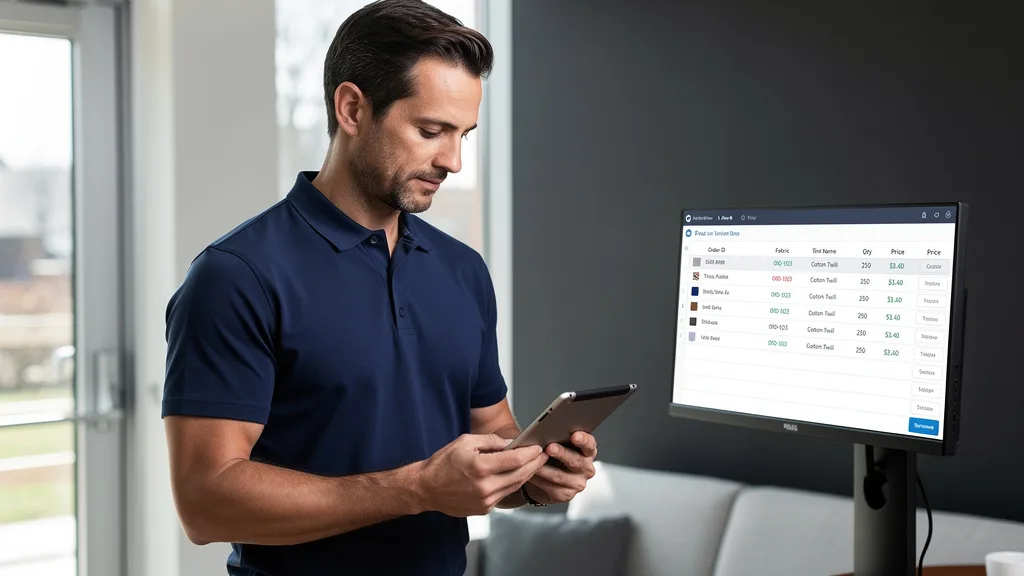 A man in a business-casual setting wearing a smooth, premium interlock polo shirt.