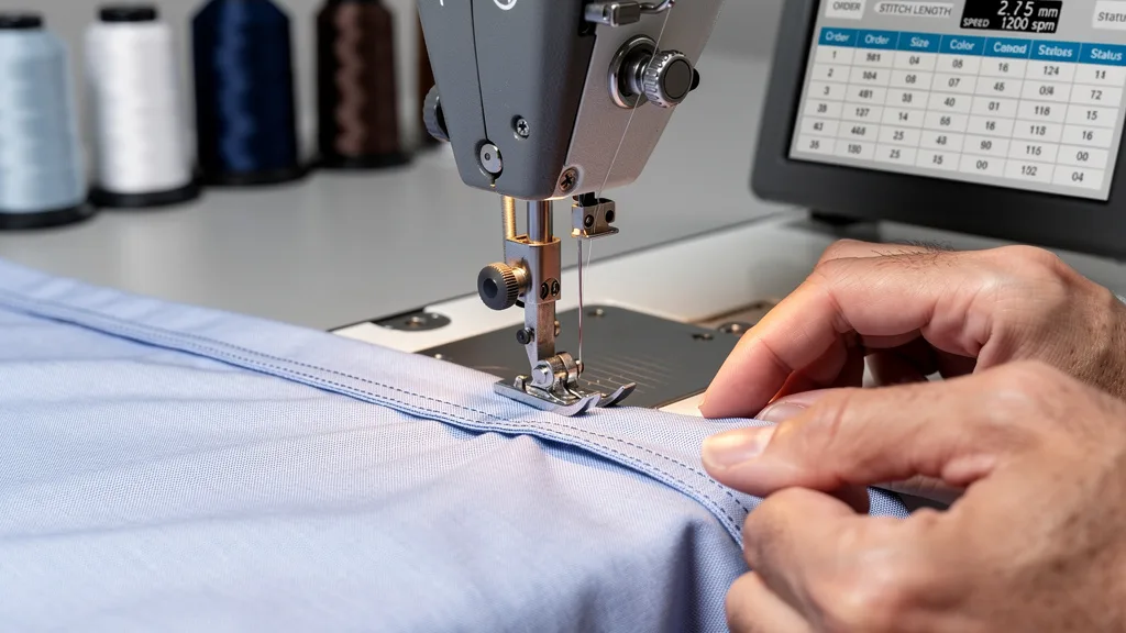 A close-up of a sewing machine
