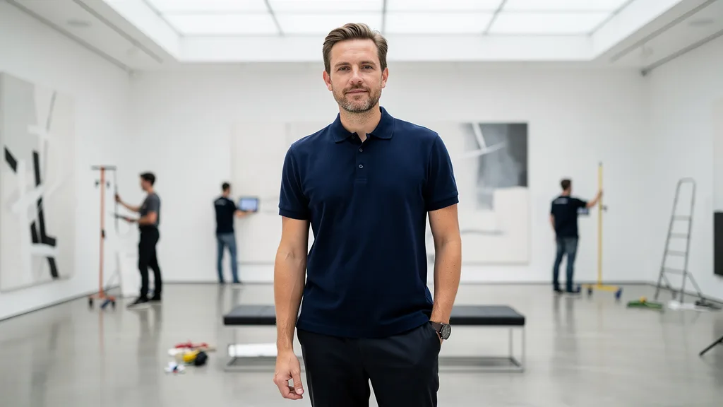 A man wearing a well-fitted premium polo shirt, demonstrating its superior drape and style.