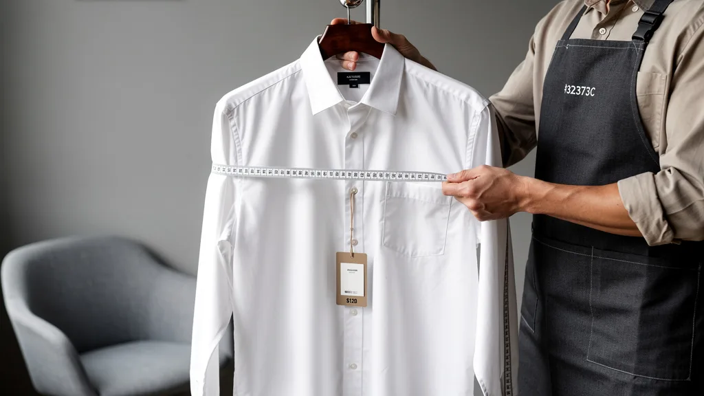 Click to manage / replace image How to Measure Your Chest for a Premium XXXL Shirt: premium shirt with price tag