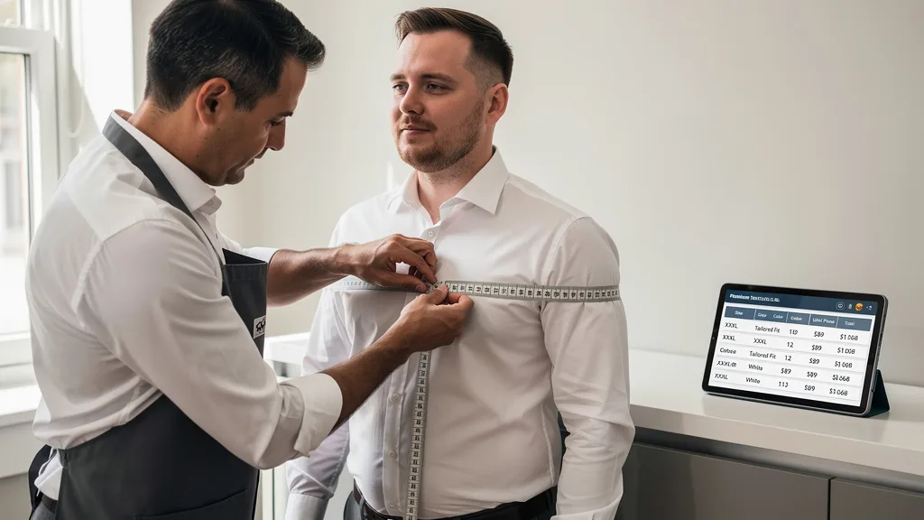 Click to manage / replace image How to Measure Your Chest - How Much Does a Custom Premium XXXL Shirt Cost?