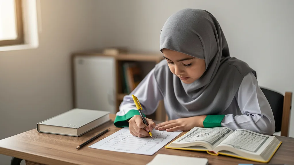 A student preparing a checklist for their advanced Hifz journey.