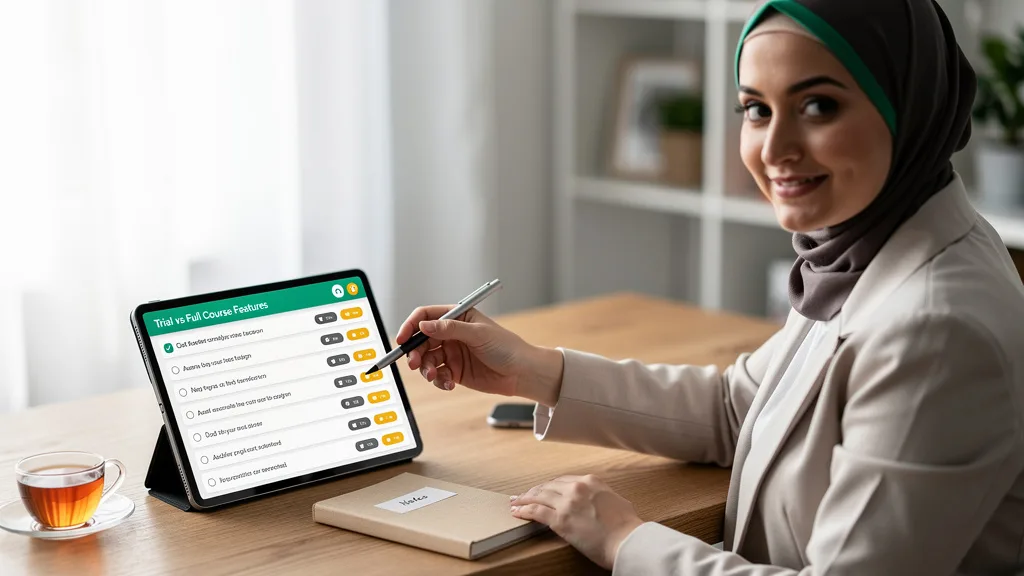 A checklist of important features to look for in an online Quran learning platform.