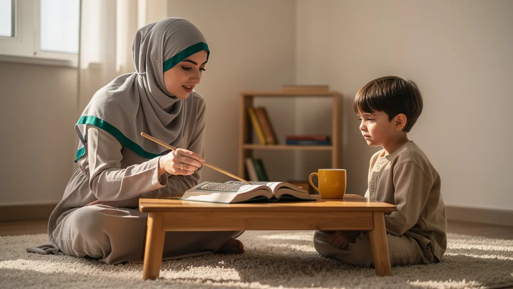 A distraction-free study area set up for a child