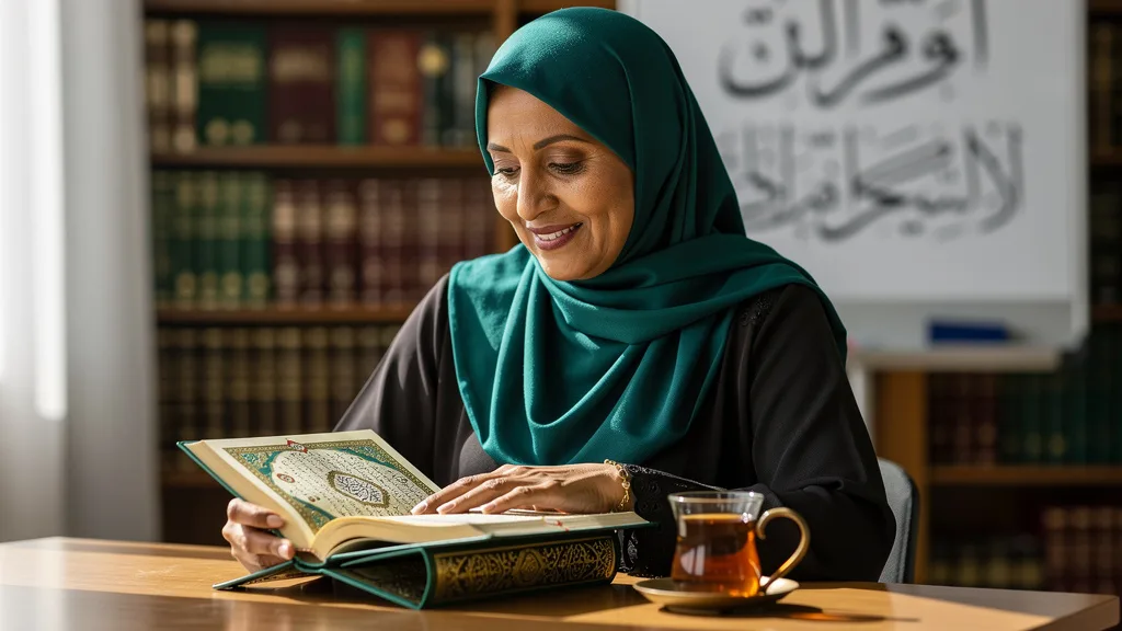 A close-up of a female teacher
