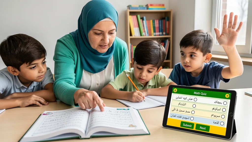 Click to manage / replace image A close-up shot of a female teacher