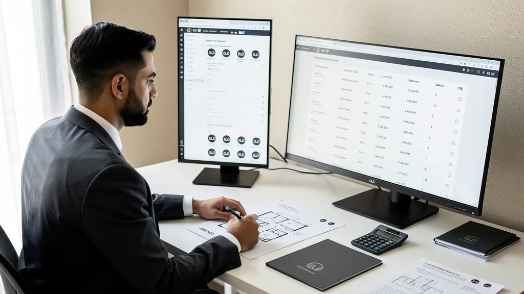 A buyer reviewing a property