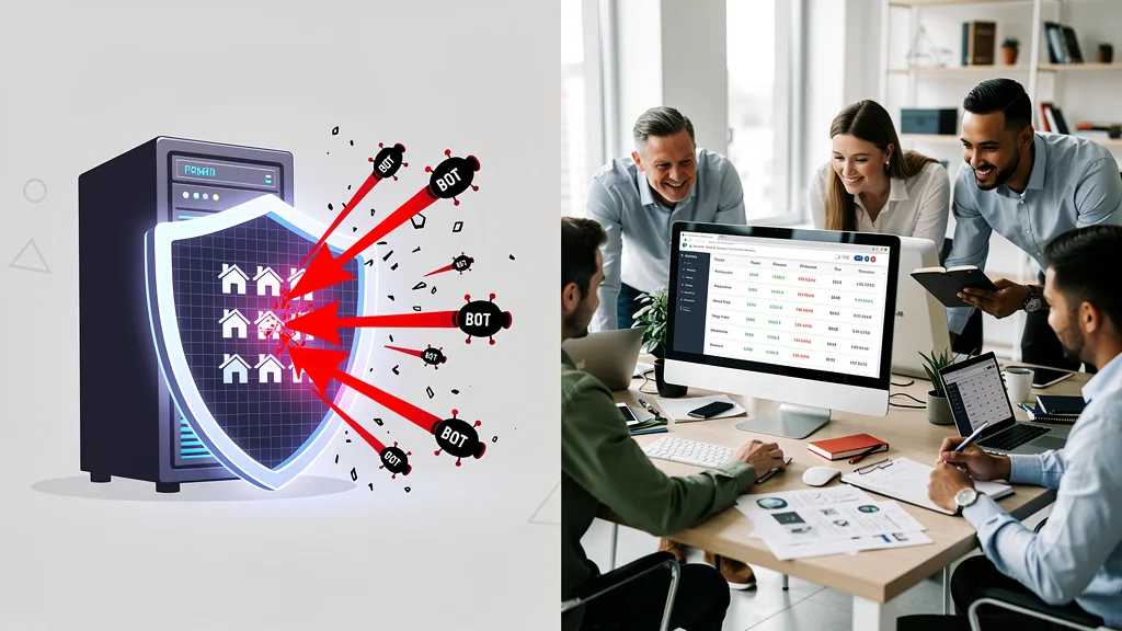 Click to manage / replace image Website firewall protecting a property site from automated bots.