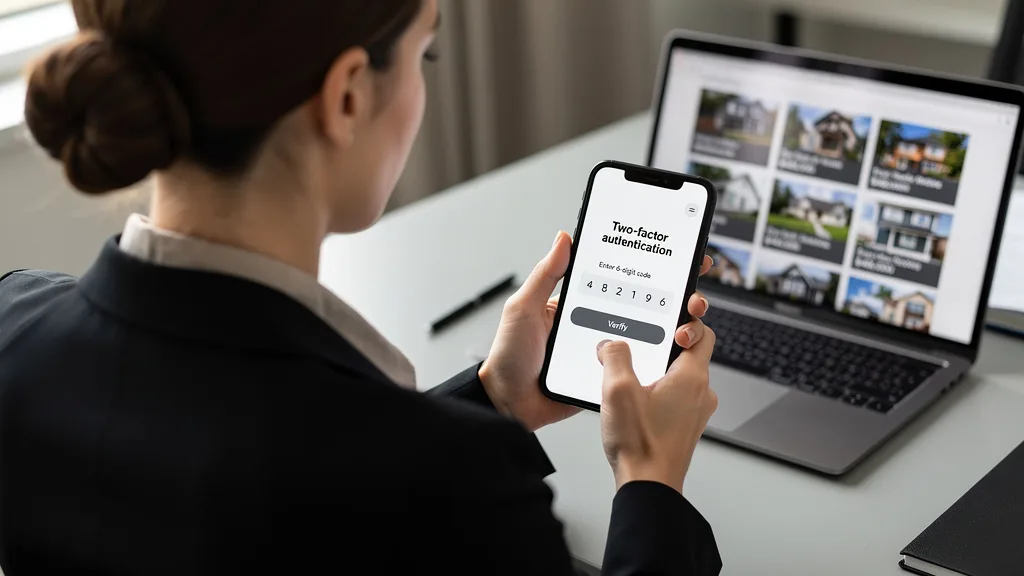 A user entering a two-factor authentication code on their phone to securely access an account.