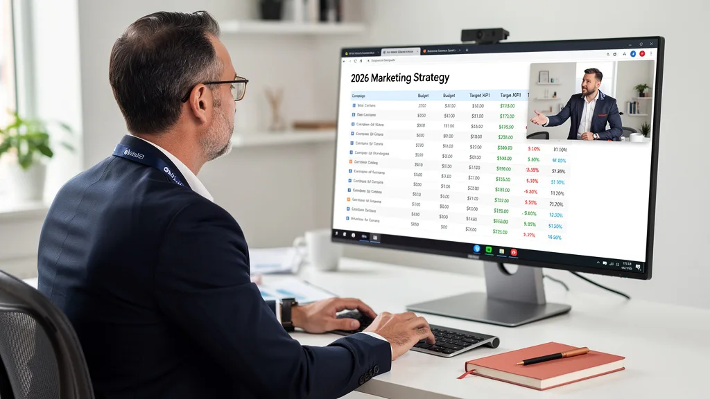 A client discussing 2026 marketing strategy with their full-service agency representative.