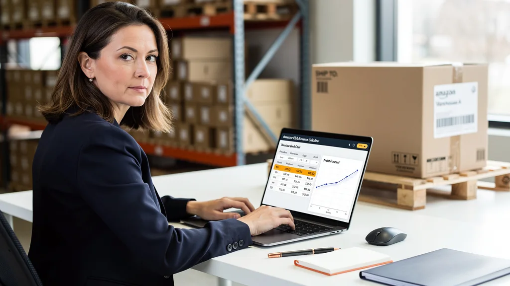 Seller using the Amazon FBA Revenue Calculator to forecast profits for an oversize chair.