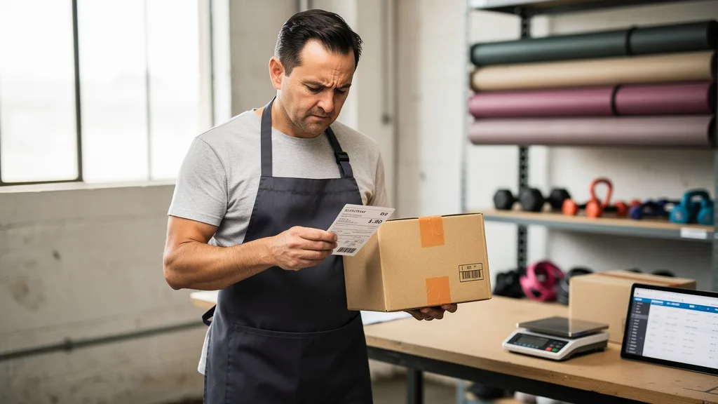 Seller realizing the high cost of dimensional weight pricing on a large but lightweight sports product.