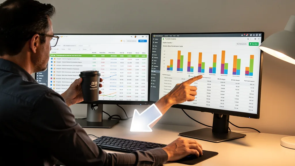 A visual representation of two Amazon software tools integrating via an API to share data.