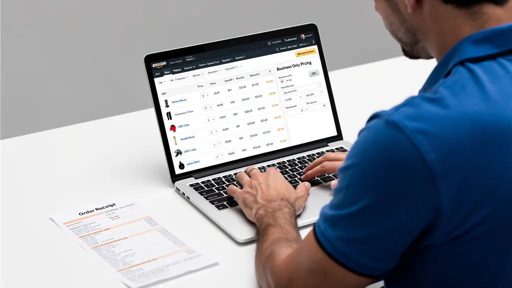 Click to manage / replace image A seller configuring B2B quantity discounts in their Amazon Seller Central account.