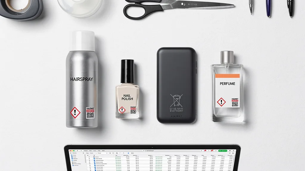 Common everyday products like perfume and aerosol cans that are classified as hazmat on Amazon.