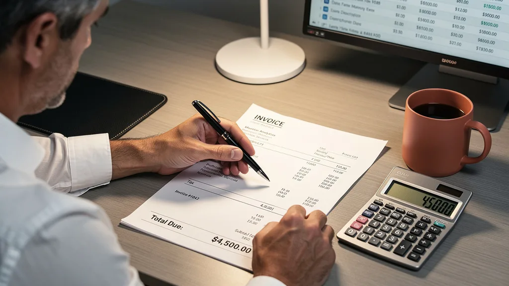 Calculating the cost of Amazon consulting services based on a monthly retainer fee invoice.