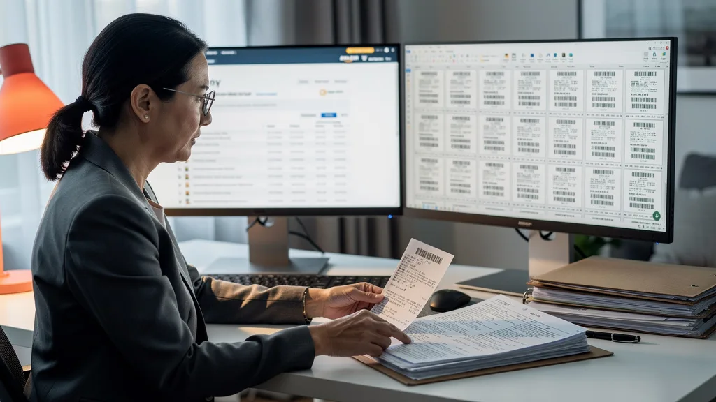 Click to manage / replace image A seller gathers evidence like shipping receipts and tracking info to respond to an Amazon claim.