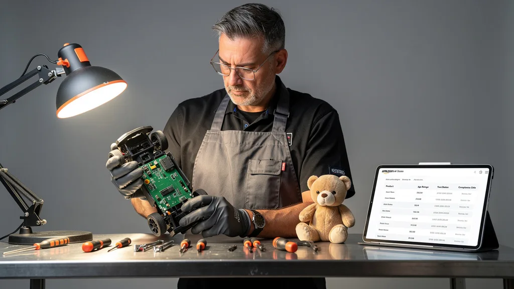 A comparison of the complex internal parts of an electronic toy versus a simple plush toy.