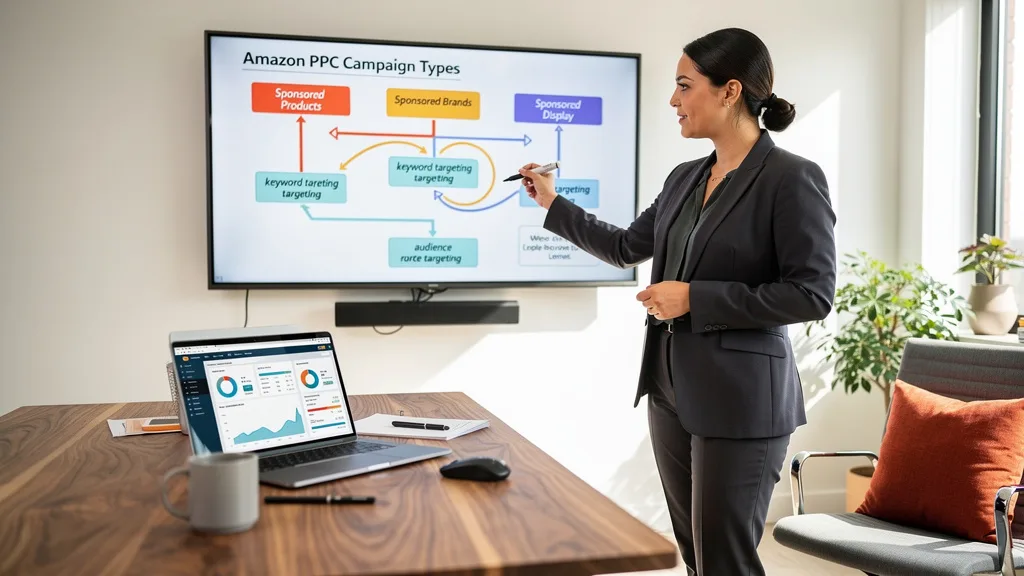 Diagram showing the different types of Amazon PPC campaigns available to sellers.