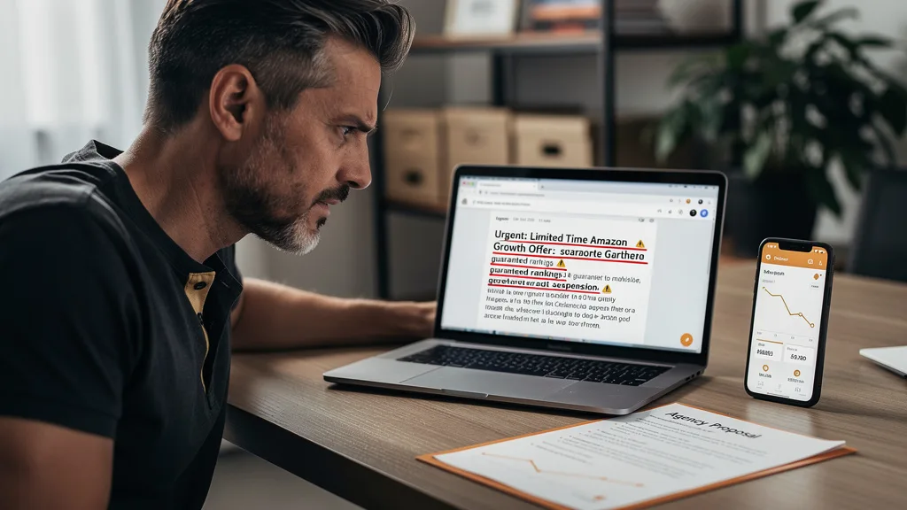 Amazon brand owner identifying a red flag during the agency onboarding process.