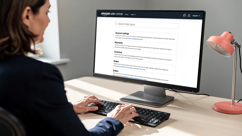 Click to manage / replace image Navigating the help page in Amazon Seller Central to open a new support case.