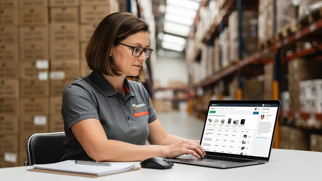 A customer support agent personalizing an email response to an Amazon buyer.