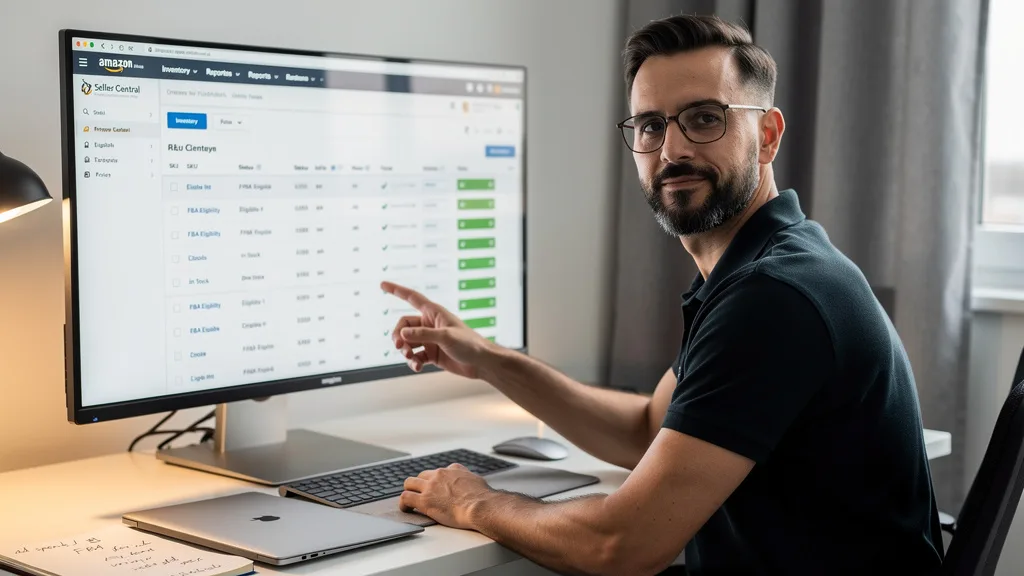 A seller reviewing their positive Amazon Seller Central account health dashboard.