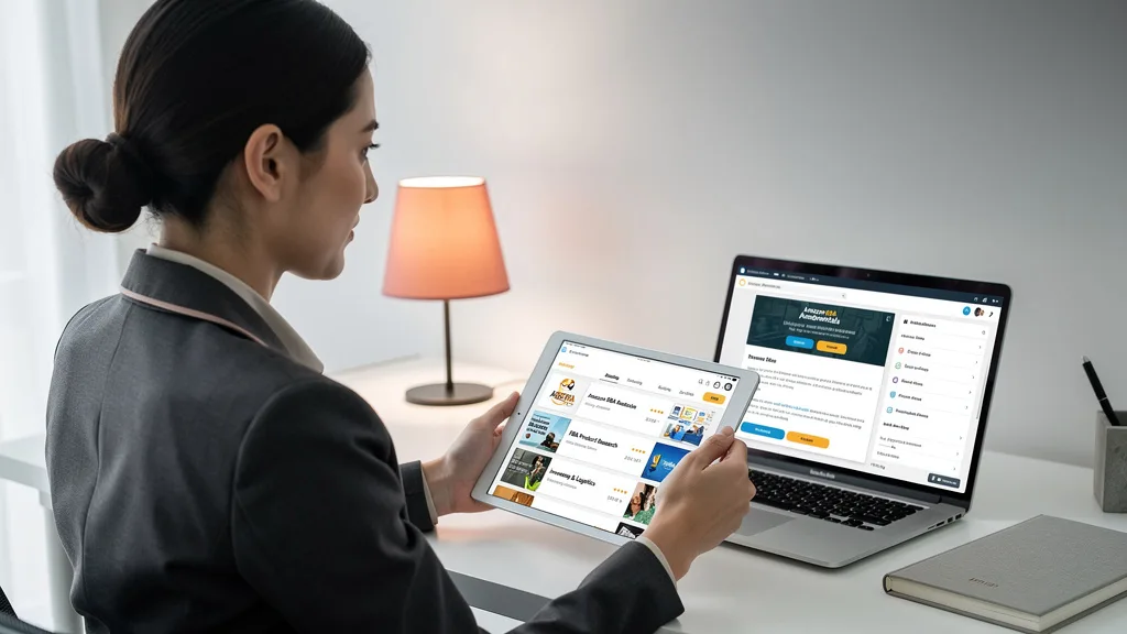 An Amazon seller compares the course offerings on LinkedIn Learning and Udemy side-by-side.