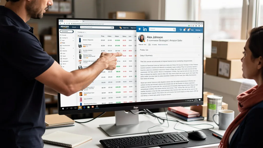 A split-screen view on a designer