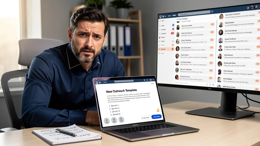 Click to manage / replace image An example of a generic and spammy LinkedIn message that should be avoided.